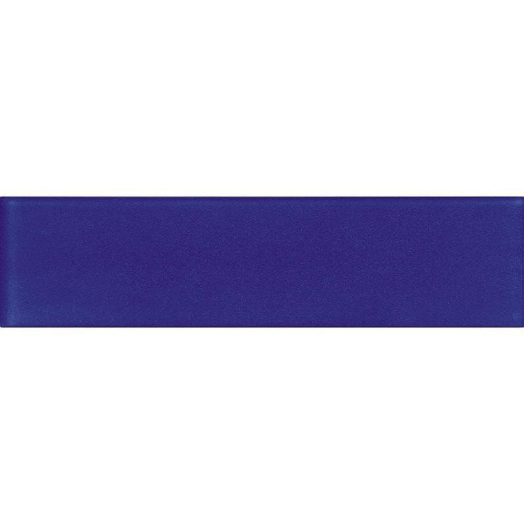 Glacier Cobalt Blue 3X12 Frosted Glass Tile | Tile Club 