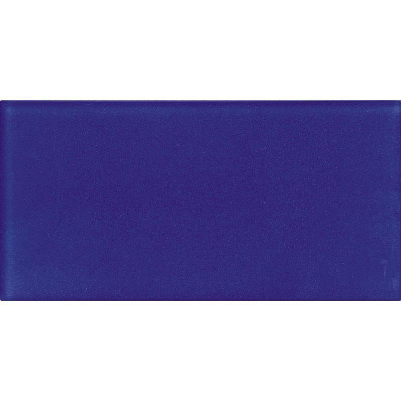 Glacier Cobalt Blue 3X6 Frosted Glass Tile Sample
