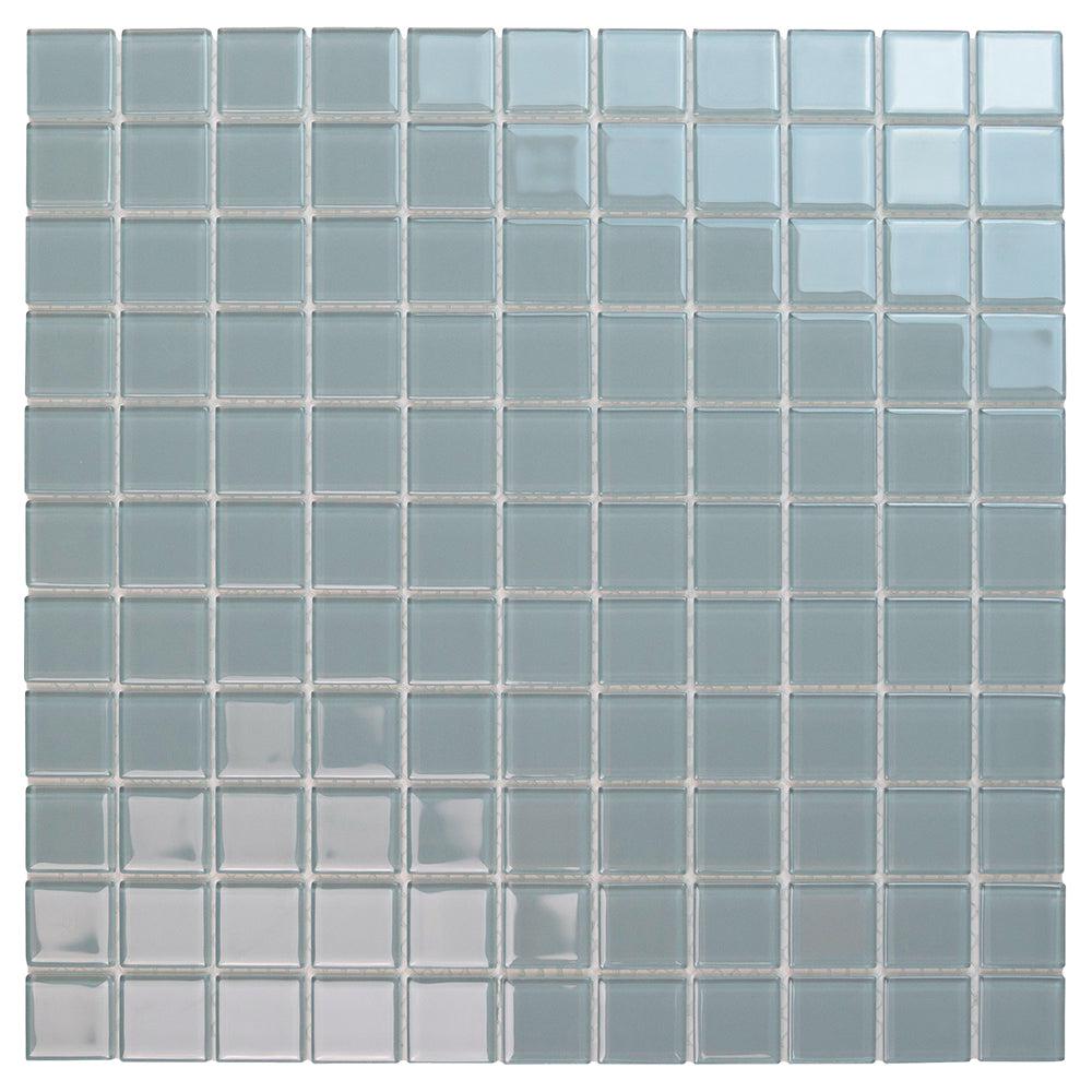 Glacier Gray 1X1 Polished Glass Tile Sample