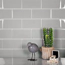 Glacier Gray 3X6 Polished Glass Tile Sample | Tile Club