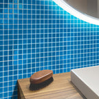 Glacier Ocean Blue 1X1 Polished Glass Tile | Tile Club