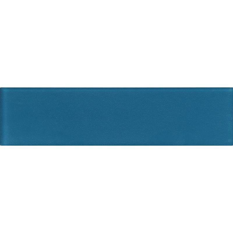 3x12 frosted glass tile blue