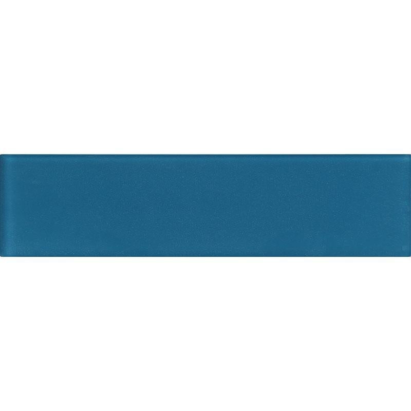 3x12 frosted glass tile blue