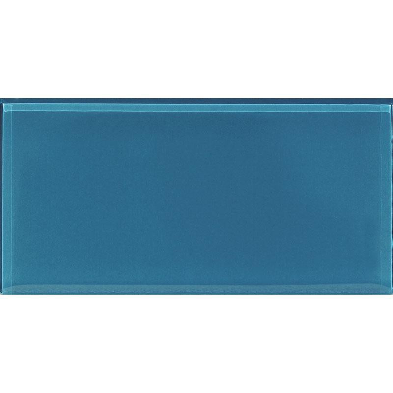 3x6 Polished Blue Glass Tile