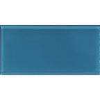 3x6 Polished Blue Glass Tile
