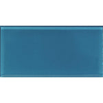 Glacier Ocean Blue 3" x 6"  Polished Glass Tile Sample