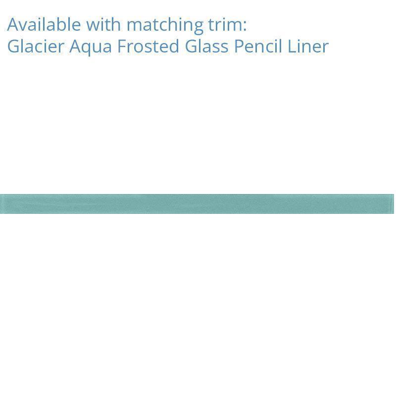 Glacier Aqua 3X6 Frosted Glass Subway Tile | Tile Club