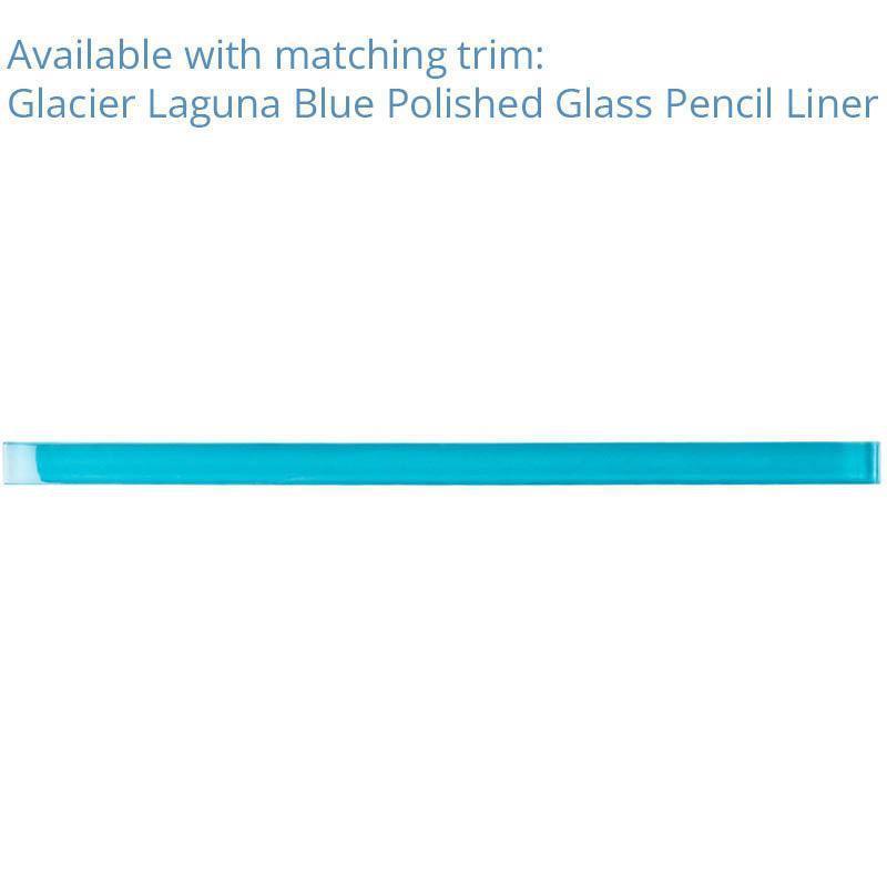 Glacier Laguna Blue 1X1 Polished Glass Tile | Tile Club