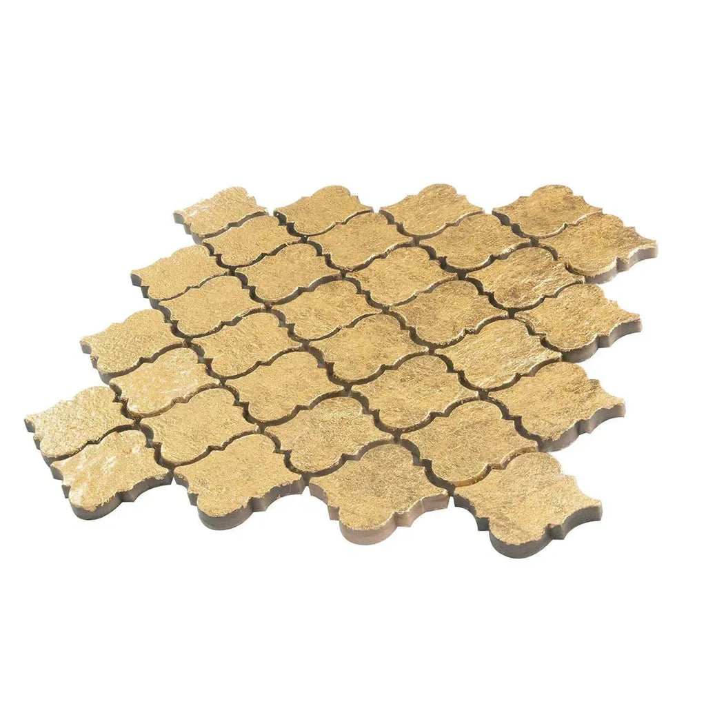 Gold Arabesque Mosaic Tile | Tile Club