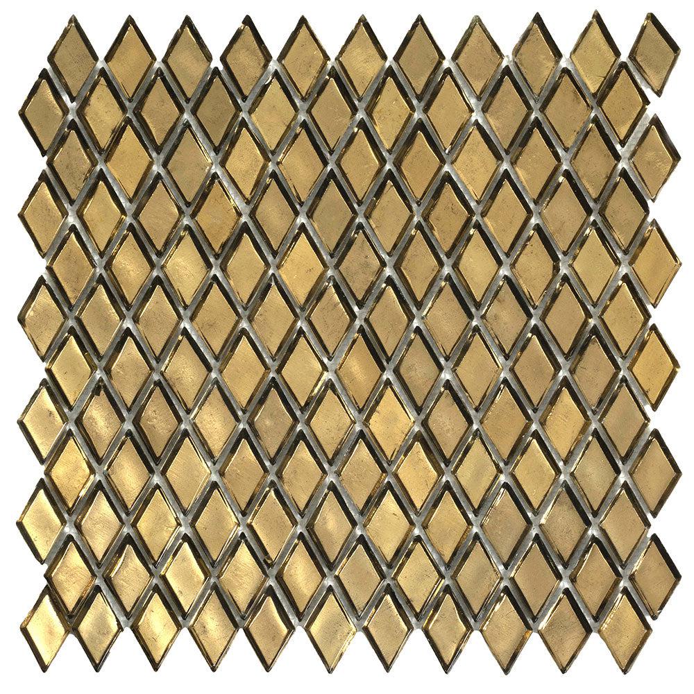 Gold Diamond Glass Mosaic Tile | Tile Club