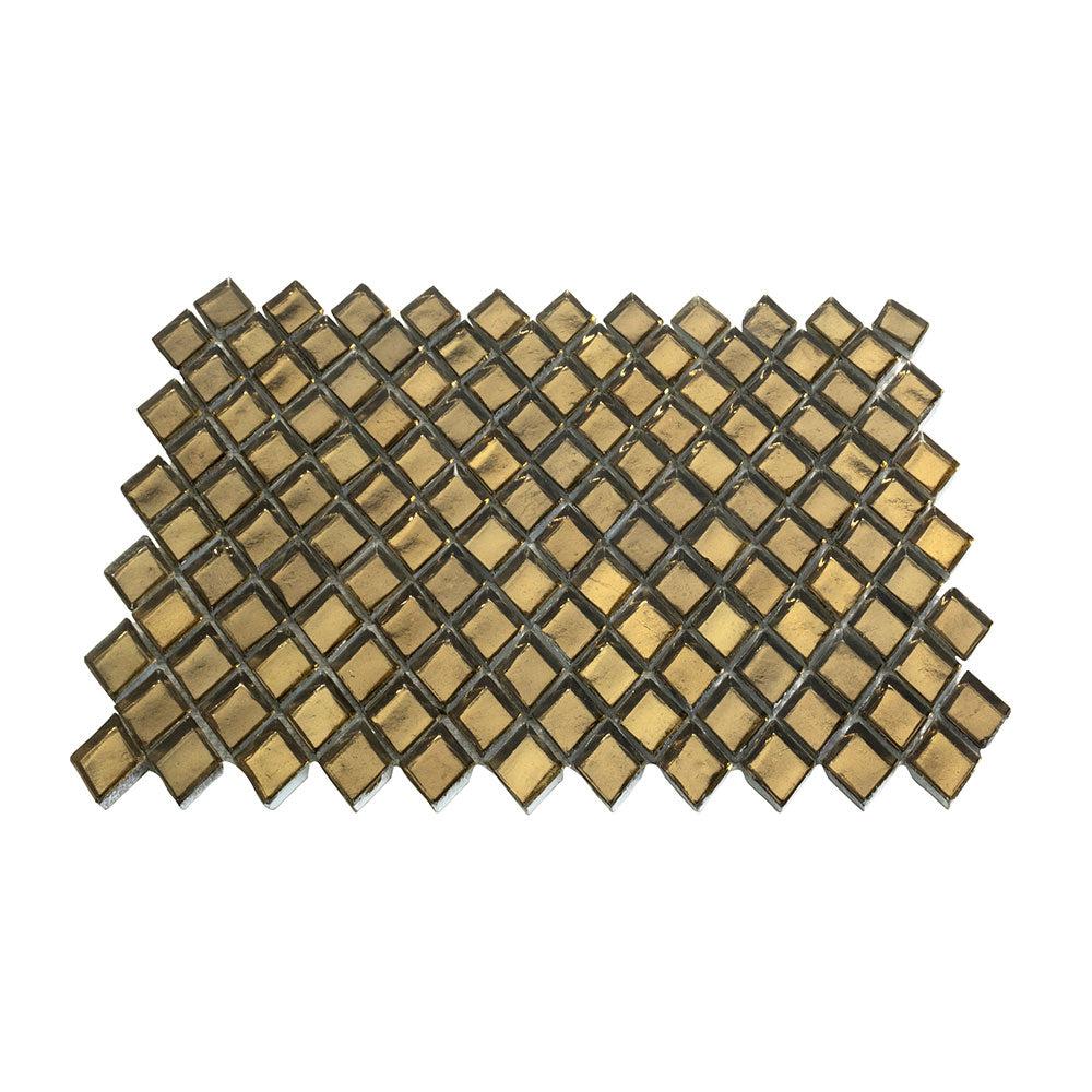 Gold Diamond Glass Mosaic Tile