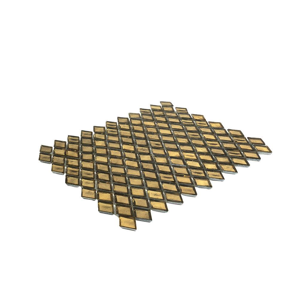Gold Diamond Glass Mosaic Tile | Tile Club