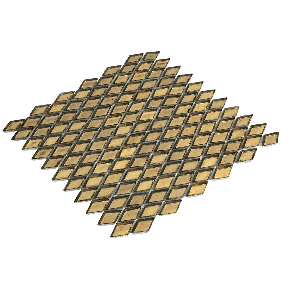 Gold Diamond Glass Mosaic Tile | Tile Club