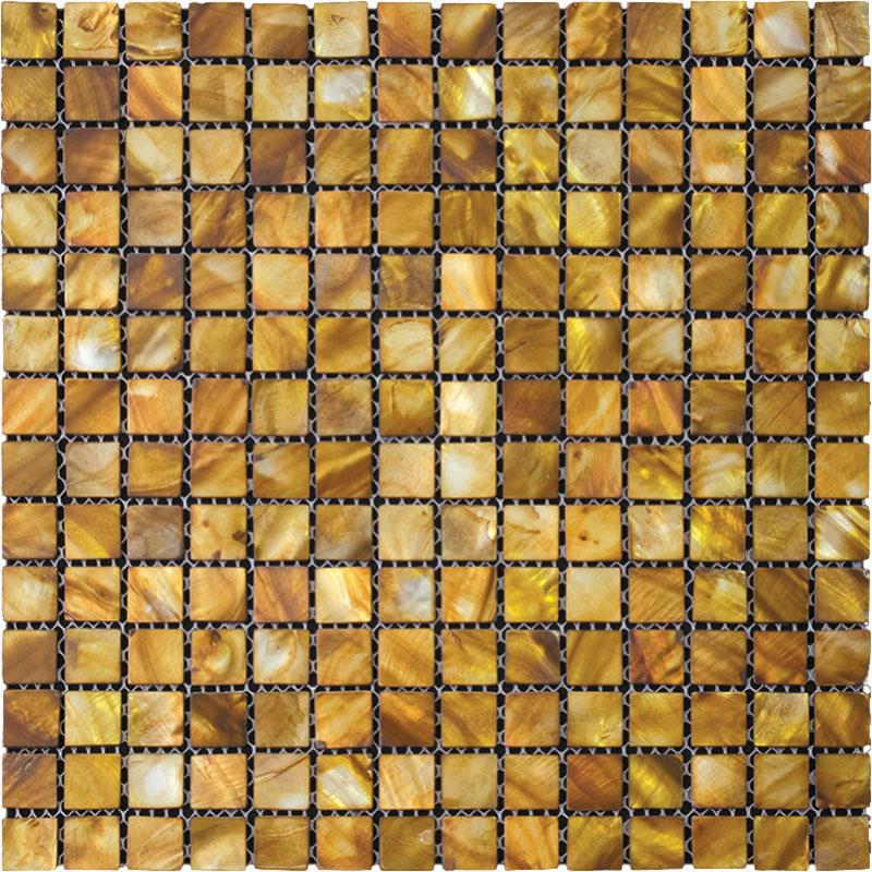 Gold Mother Of Pearl 1" Square Mosaic Tile | Tile Club | 12" x 12"