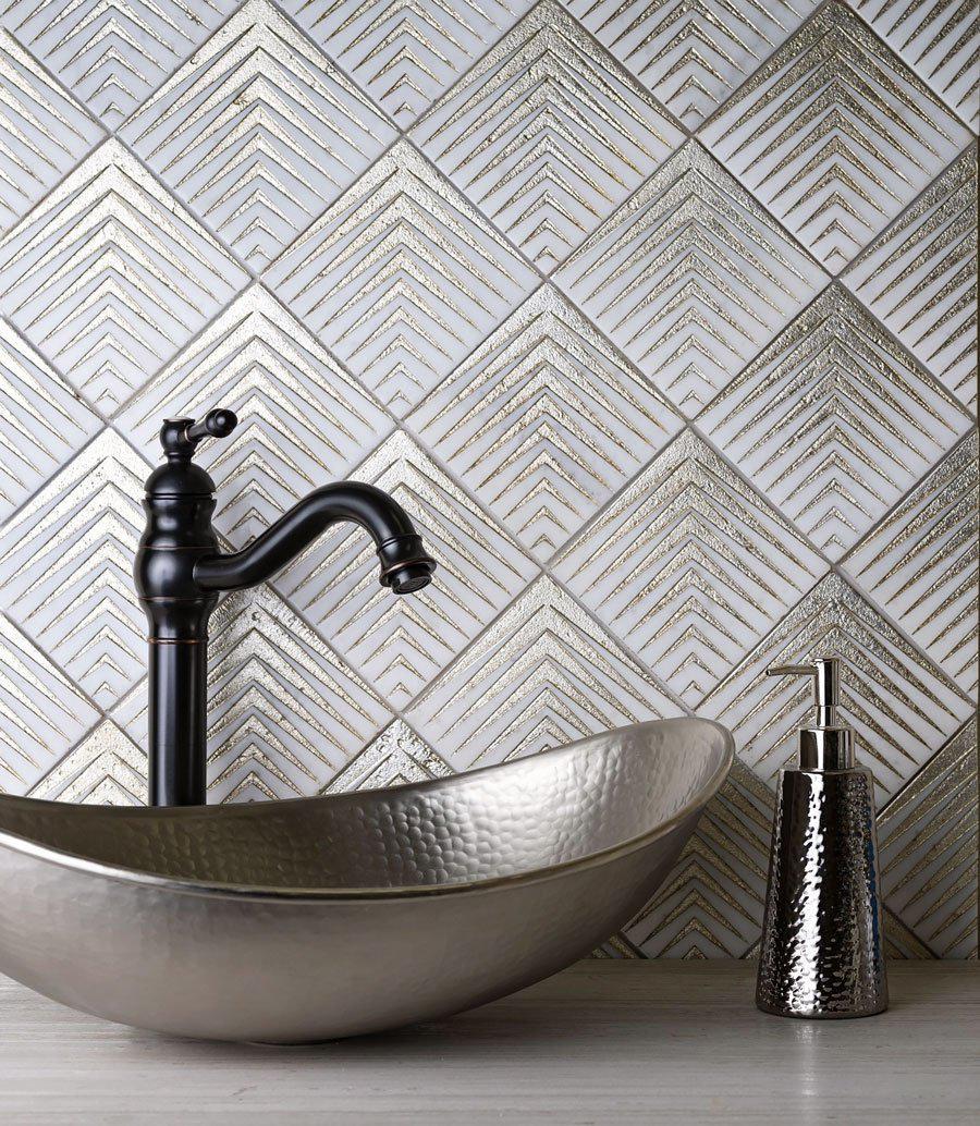 Golden Arrow Marble Mosaic Tile