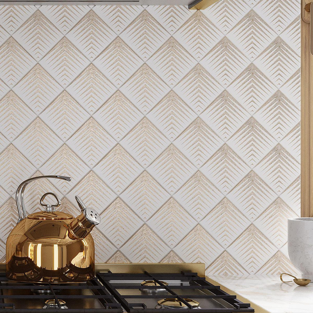Golden Arrow Marble Mosaic Tile | Tile Club