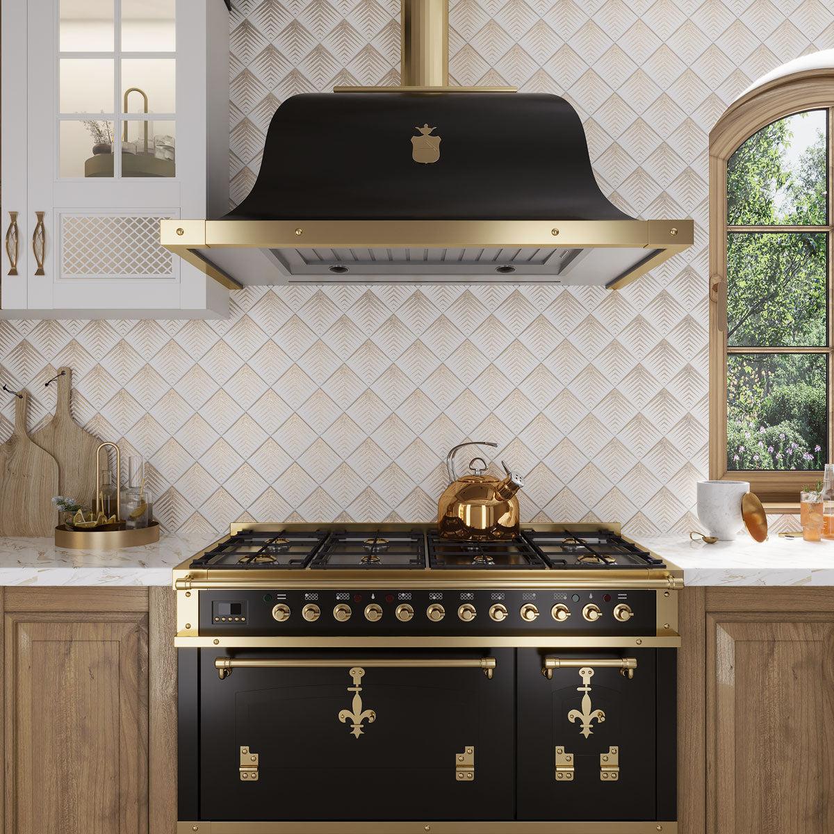 Golden Arrow Marble Mosaic Tile | Tile Club