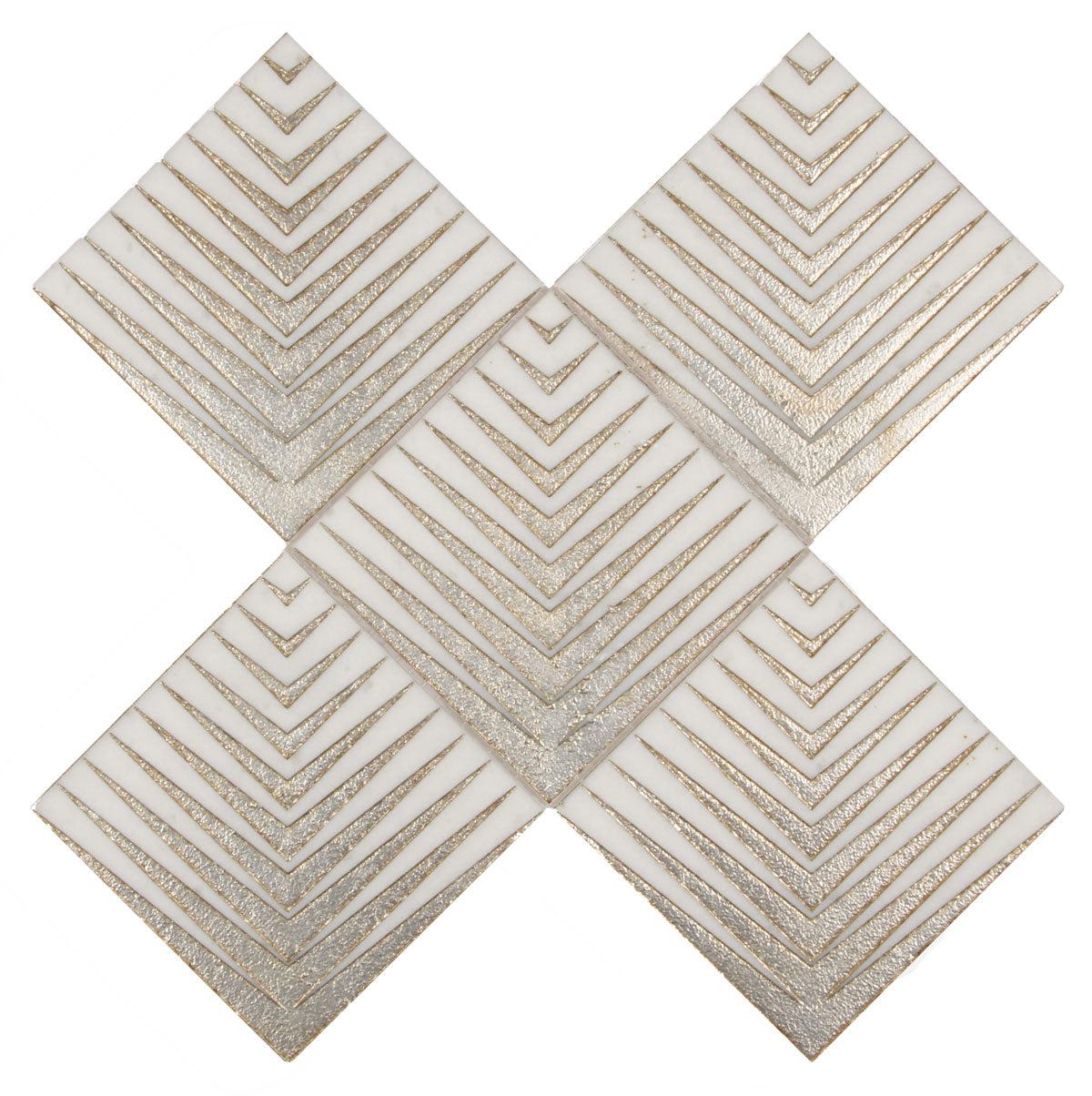 Golden Arrow Marble Mosaic Tile Sample