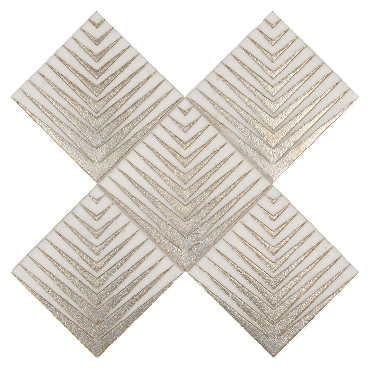 Golden Arrow Marble Mosaic Tile Sample
