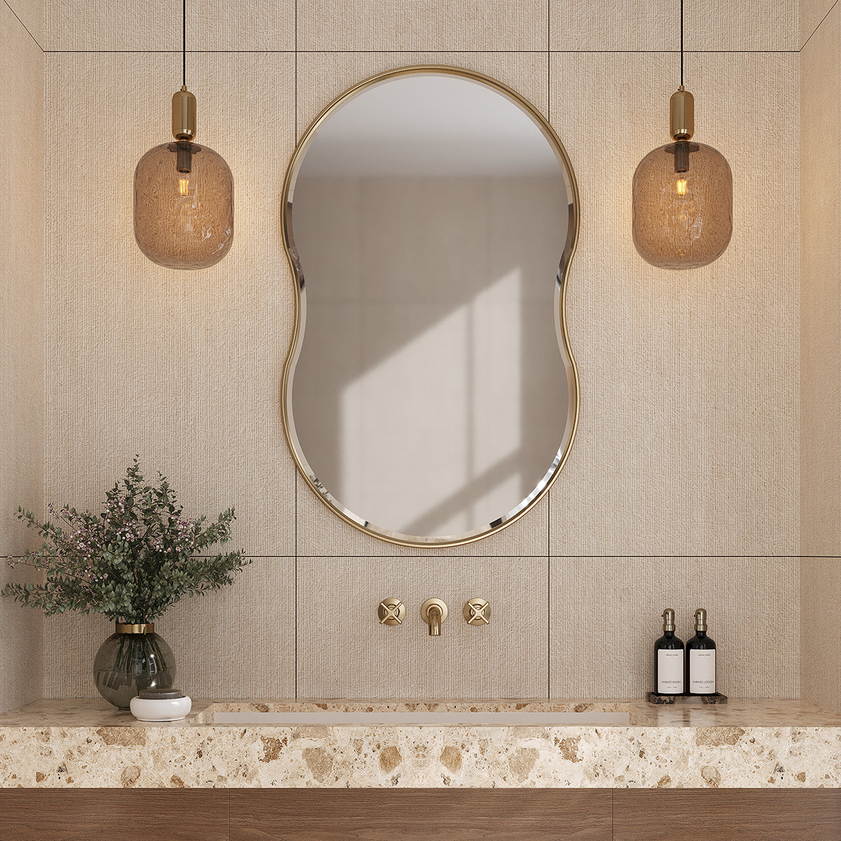 Gordes Deco Ivory Limestone Porcelain Tile 24x48
