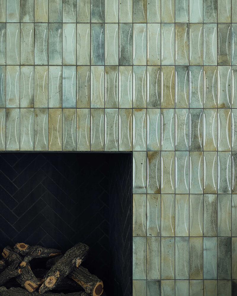 Luna Arc Celadon 2.5x8 Ceramic Subway Tile | Tile Club