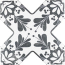 Santa Barbara Black Decorative Cross Ceramic Tile