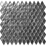 10.8" x 11.4" Gray Diamond Glass Mosaic Tile | Tile Club