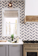 Gray and White Geometric Subway Tile Mosaic | Tile Club