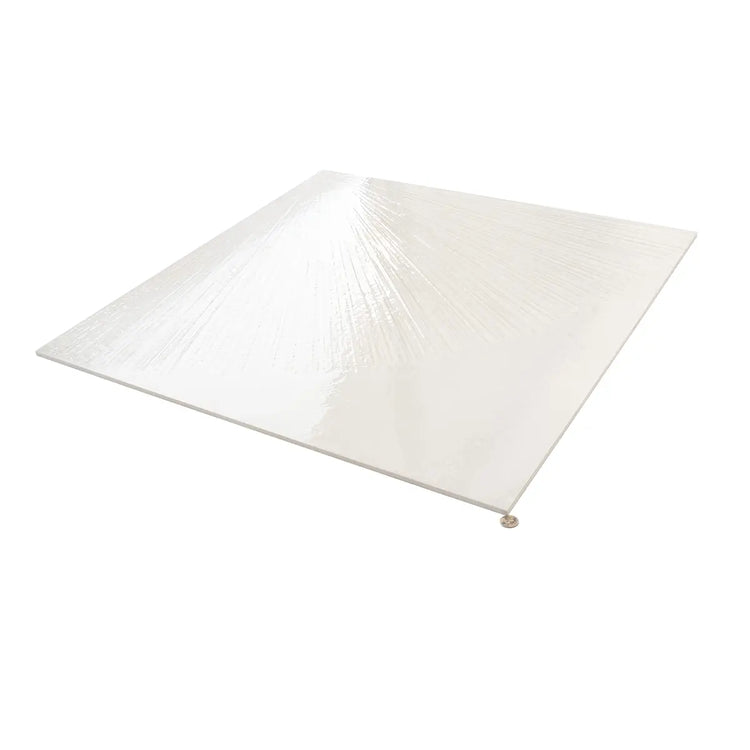 Grazioso Aster Minimalist White Porcelain Square Tile | Tile Club