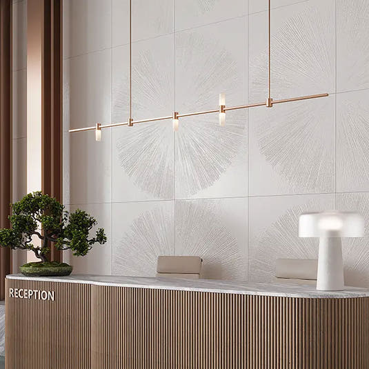 Grazioso Aster Minimalist White Porcelain Square Tile | Tile Club