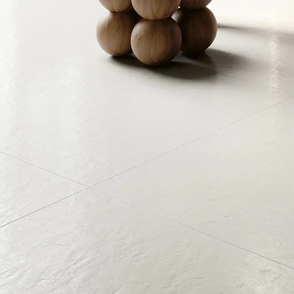 Grazioso Canvas Minimalist White Porcelain Square Tile | Tile Club