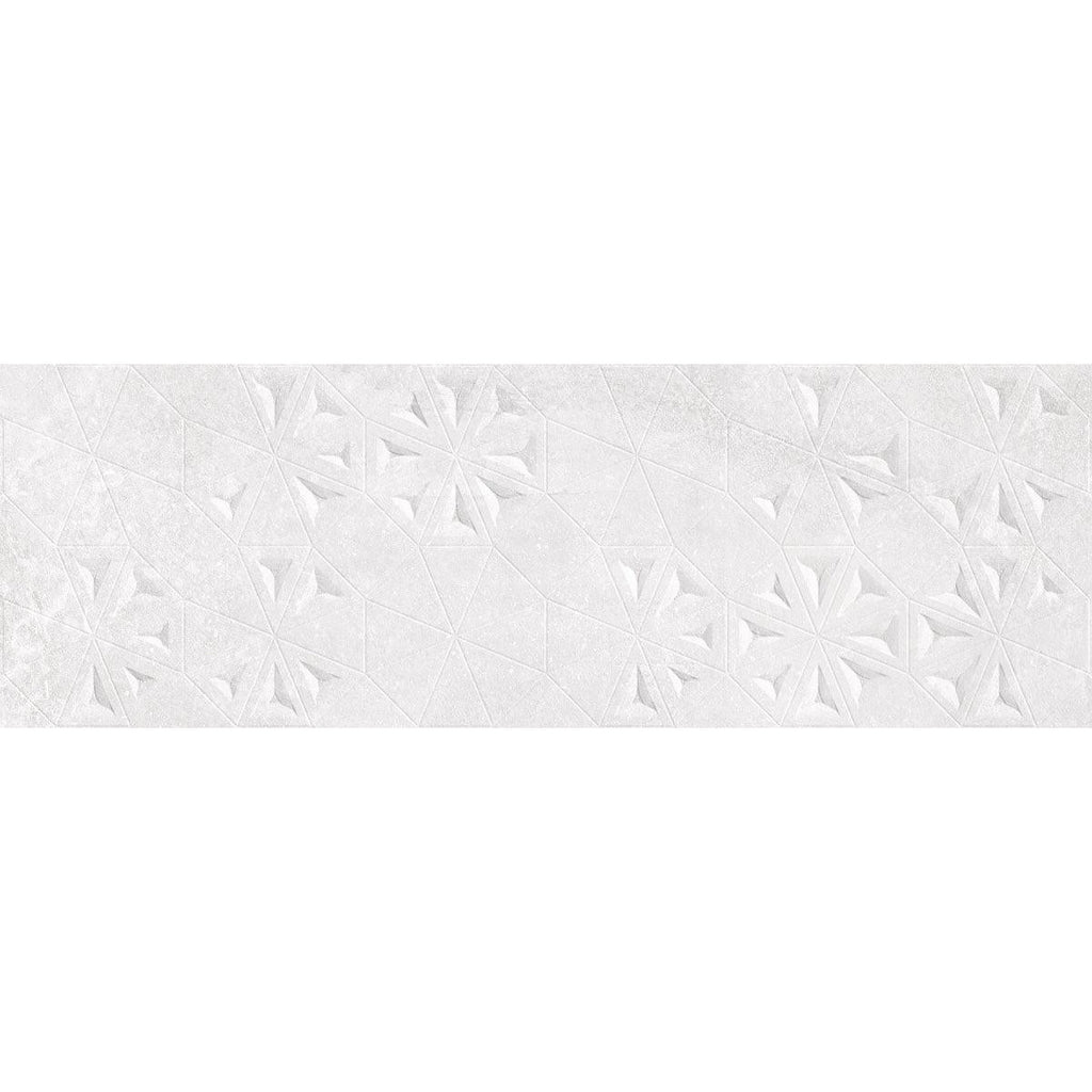 Grazioso Concrete Flower Ceramic Tile 12x36 | Tile Club