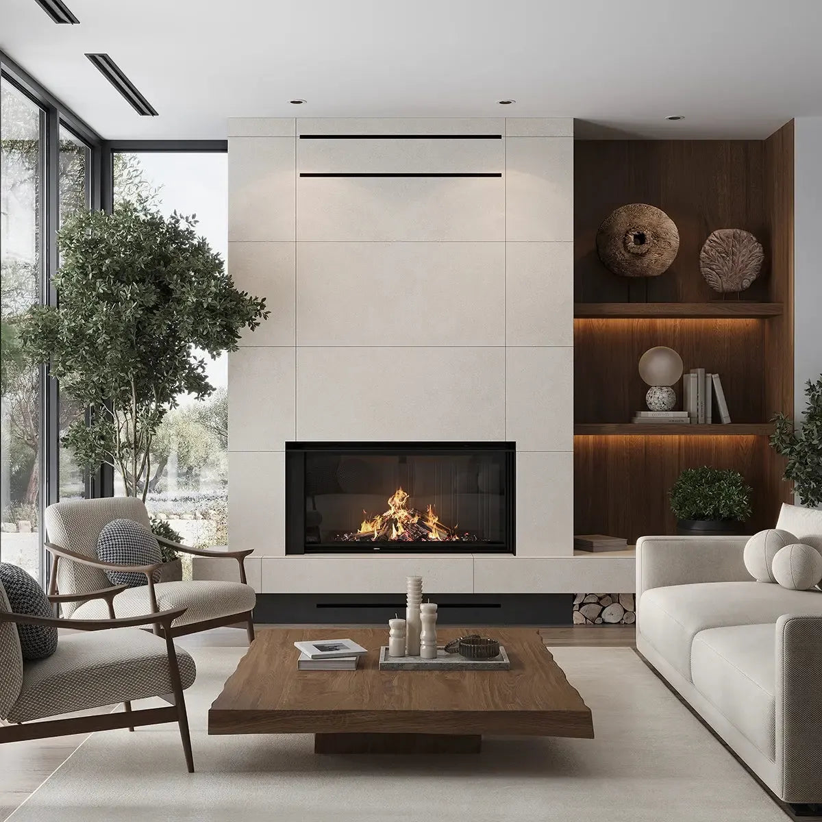 Grazioso Light Concrete Ceramic Tile 24x48 | Tile Club