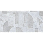 Grazioso White Concrete Geo Porcelain Tile 24x48 | Tile Club
