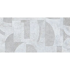 Grazioso White Concrete Geo Porcelain Tile 24x48 | Tile Club