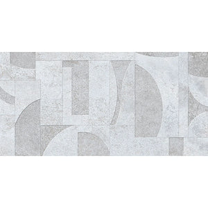 Grazioso White Concrete Geo Porcelain Tile Sample | Tile Club