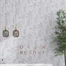 Grazioso White Concrete Geo Porcelain Tile 24x48 | Tile Club