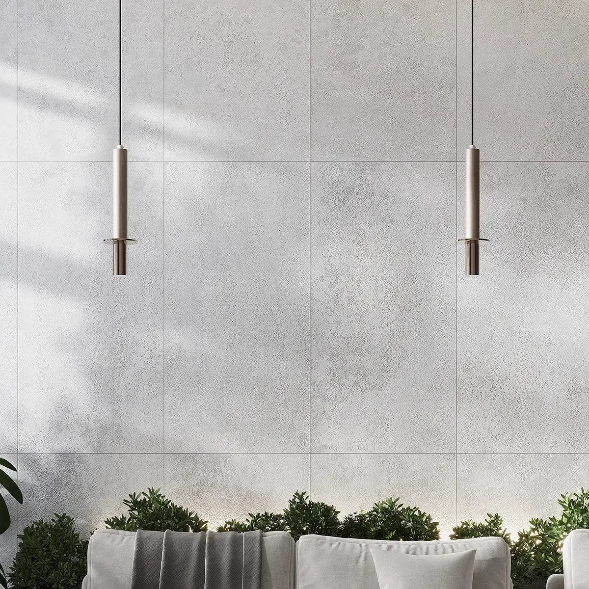 Grazioso White Concrete Porcelain Tile 24x48 | Tile Club