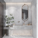 Grazioso White Concrete Porcelain Tile 24x48 | Tile Club