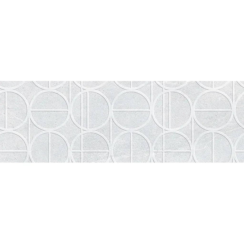 Grazioso White Orbit Ceramic Tile 16x48 | Tile Club