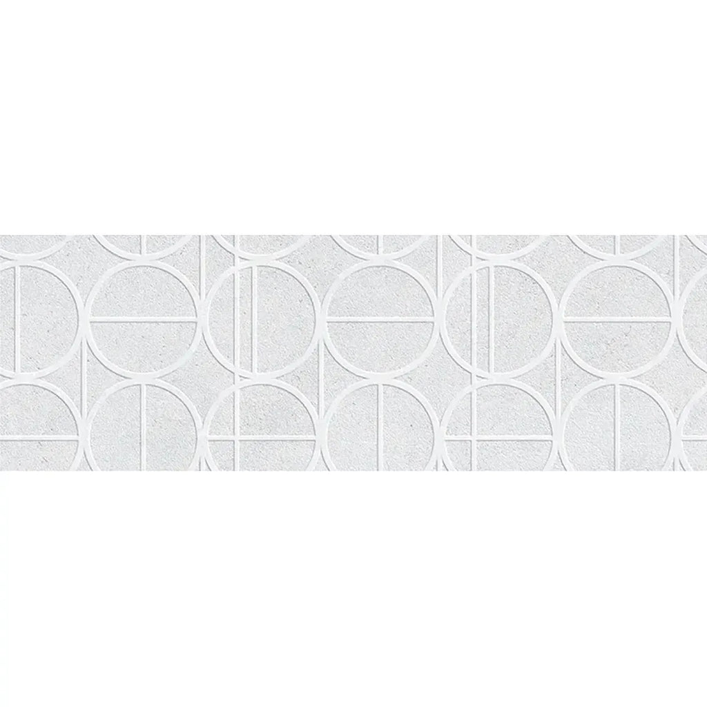 Grazioso White Orbit Ceramic Tile 16x48 | Tile Club