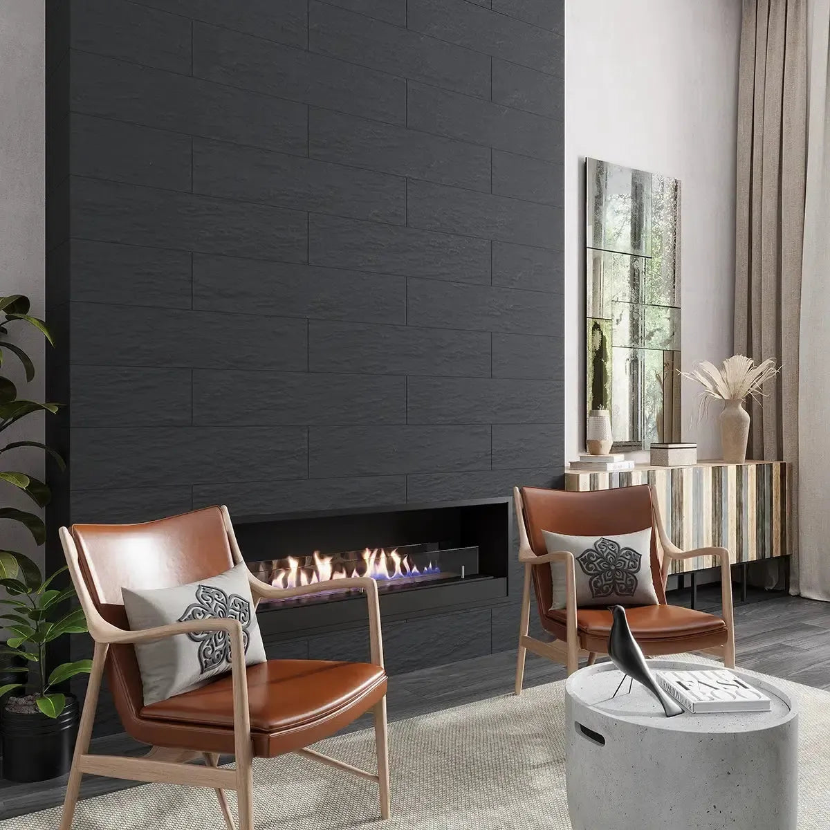 Grazioso Slate Black Ceramic Tile | Tile Club