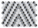 Gray and White Mix Diamond Recycled Glass Mosaic Tile | Tile Club