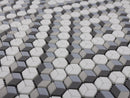 Gray and White Mix Diamond Recycled Glass Mosaic Tile | Tile Club