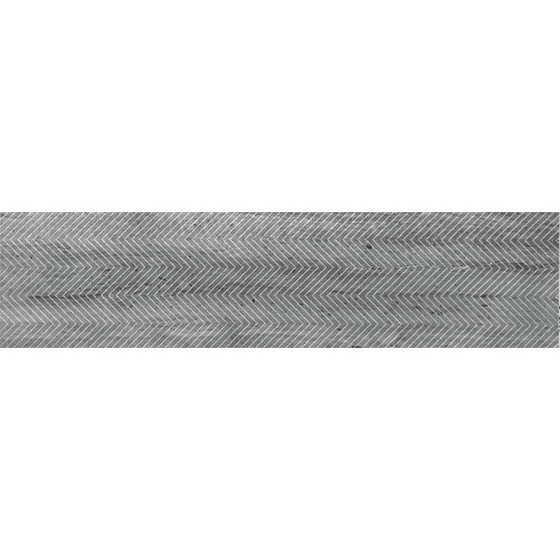 Grey Limestone Chevron Etched Subway Tile | Tile Club | black subway marble tile