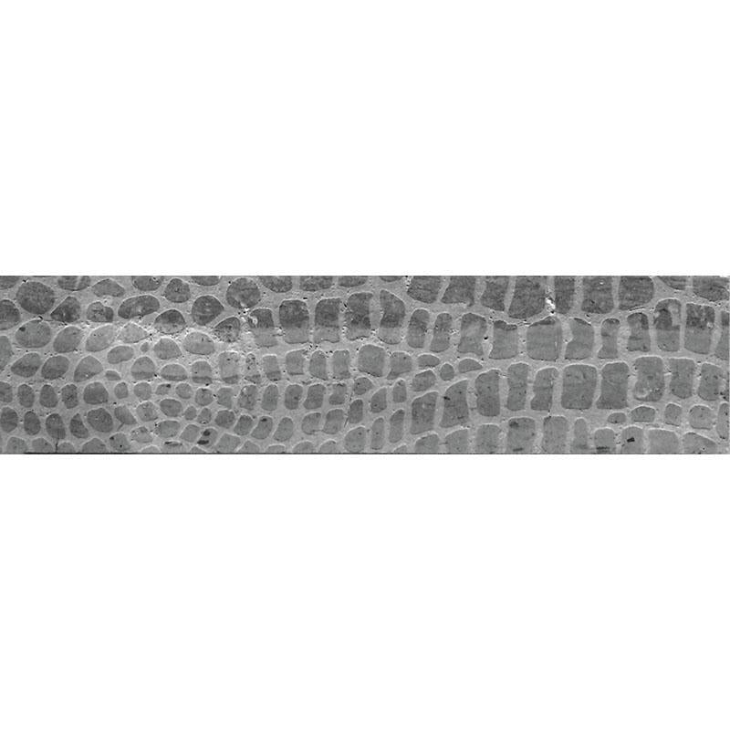 Grey Limestone Gator Etched Subway Tile Sample