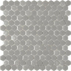 Grey Recycled Glass Hexagon Mosaic Tile | Tile Club | Position1