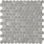 Grey Recycled Glass Hexagon Mosaic Tile | Tile Club | Position1