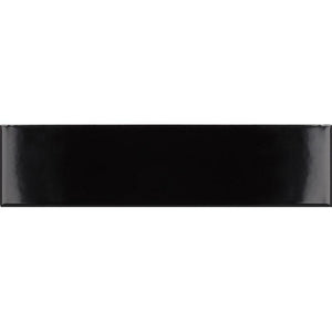 Groove Black Gloss Ceramic Subway Tile