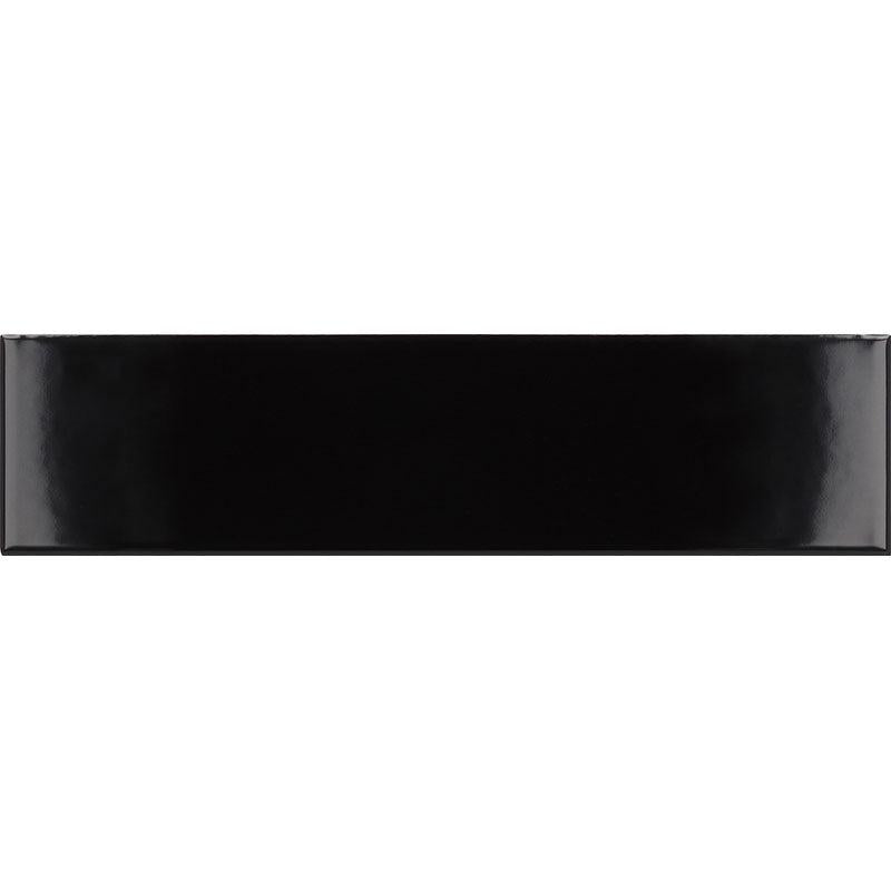 Groove Black Gloss Ceramic Subway Tile | Tile Club